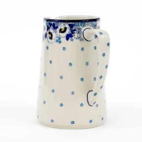 Dzbanek ceramiczny G46 1,3l <br> 2222X Biało-niebieskie anemony